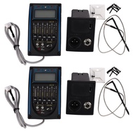 2X 5 Band EQ Equalizer Pickup, Acoustic Guitar Preamplifier Tuner with LCD Tuner and Volume Control LC-5