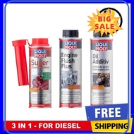 ⭐ [100% ORIGINAL] ⭐ Liqui Moly ENGINE FLUSH (2678) + OIL ADDITIVE + INJECTION CLEANER (3 IN 1)