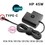HP ADAPTER TYPE-C(SQUARE)ORIGINAL-45W/65W, 5V-3A/9V-3A/10V-3.75A/5A,12V-3.75A/5A,15V-3A/4.33A, 20V-2