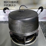 HY&amp; Old-Fashioned Pig Iron Pot Cast Iron Top Pot Stew Pot Hanging Pot Pig Iron Cooking Pot Sichuan Ding Pot FZKF