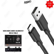 USB cable connecting Soundcard Audient iD14 MK2 - genuine Sound Card recording and Livestream MKII A