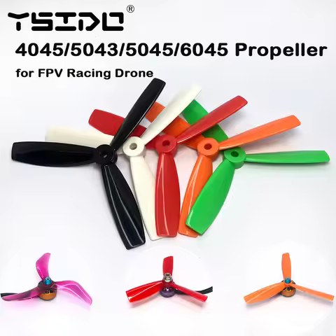 1Pair 4045 5043 5045 6045 3 Blades CW CCW Propeller for GEMFAN 2205 2207 2810 2306 Motor Freestyle F