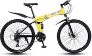 Fashionable Simplicity Adult Mountain Bike 26 Inch 27-Speed Lightweight Aluminum Full Suspension Frame Suspension Fork Disc Brake