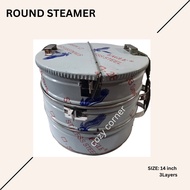 ■◄✎Round Siomai / Siopao steamer 14" Inch 3 Layers