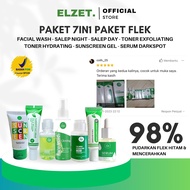 Elzet Skincare Resmi BPOM Paket Lengkap 7in1 Paket Cream Flek Melasma Bintik Noda Hitam Toner Pengel