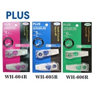 PLUS WH604R (4.2mm) / WH605R (5mm) / WH606R (6mm) 2IN1 CORRECTION TAPE REFILL- 2pcs/card