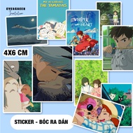 Set of 200 Ghibli stickers mixed with many movies - Ghibli Totoro, Momosuke, Howl Castle anime stick