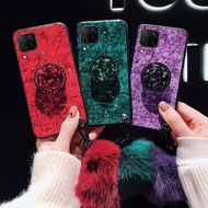 Case Oppo A94 A12 A92 A53 A52 A15S A5 A9 A31 2020 A3S A5S A12E A7 A83 F5Lite F11 F11Pro F9 F9Pro F7 F5 Marble Glitter Gold Foil Phone Cases With Ring Holder Lanyard Cover