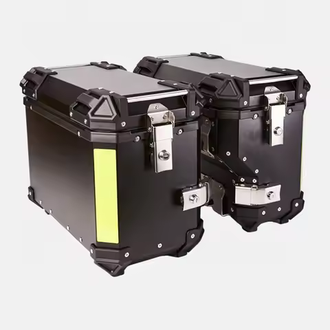 Motorcycle Exhausted Side Pannier Box Aluminium Alloy Maxi-Scooter Motor X Motorbike case Baggage Lu
