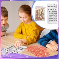 40 Pieces Bingo Card With 75 Pieces High Wooden Chess Bingo Card Set Large Size Bingo Card