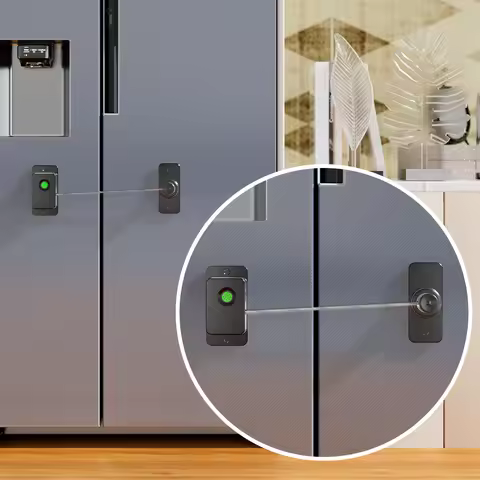 Rechargeable Fingerprint Lock Child Safety Lock Cabinet Fridge Drawer Door Lock Stainless Steel Cabl