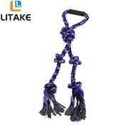 Litake High Quality Pet Dog Rope Toys With Handle Bite Resistant Wear-resistant Tug Of War Rope Teeth Cleaning Toy Pet Supplies For Aggressive Chewers (18 x 62cm)