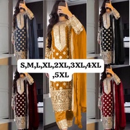 PRESENTING NEW COLLECTION HEAVY EMBROIDERY AND SEQUENCE WORK TOP - PANT AND DUPATTA(S to 5xl)