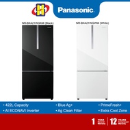Panasonic Refrigerator (422L) ECONAVI Inverter Prime Fresh+ 2-Door Fridge NR-BX421WGKM / NR-BX421WGWM