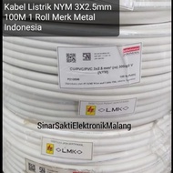 Kabel NYM 3x2.5 Metal 100 Meter 100M Listrik 3x2,5 Kawat Tembaga 2.5