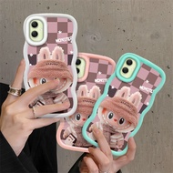 Macaron wavy wearing scarf LABUBU phone case for Samsung Galaxy A51 A52 A52S A53 5G A54 A55 A73 Sams