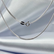 Unisilver 925 Sterling Curb Chain Necklace For Women (LN236)