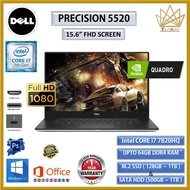 DELL PRECISION 5520 - CORE i7 7820HQ (7th GEN) 15.6" FHD / UP TO 64GB DDR4 / 1TB SSD / NVIDIA Quadro