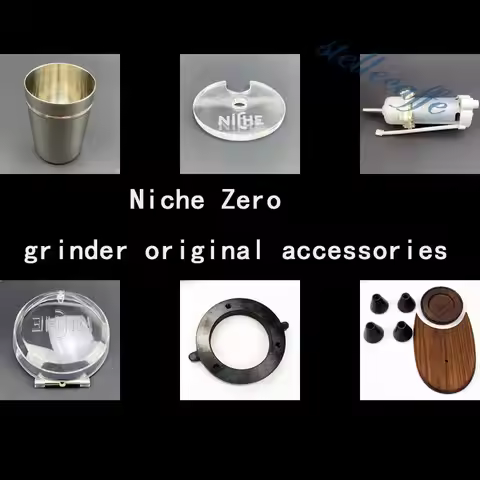 Original Niche Zero Coffee Grinder Accessories Walnut Wood Knife Disc Powder Cup Cover Essential Cof