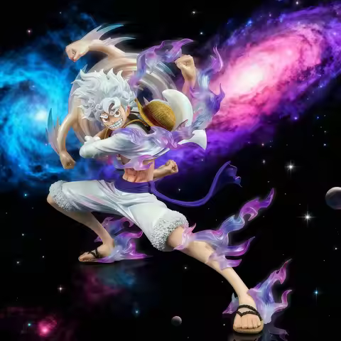 19cm 7.4 inch Anime Luffy Pvc Statue Desktop Ornamen Collection Statue Model Decoration Room Desk To