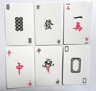 Funny Paper Chinese Board Game Mahjong CARDS Sets Free Waterproof Plastic Mahjong tiles with 2 dices
