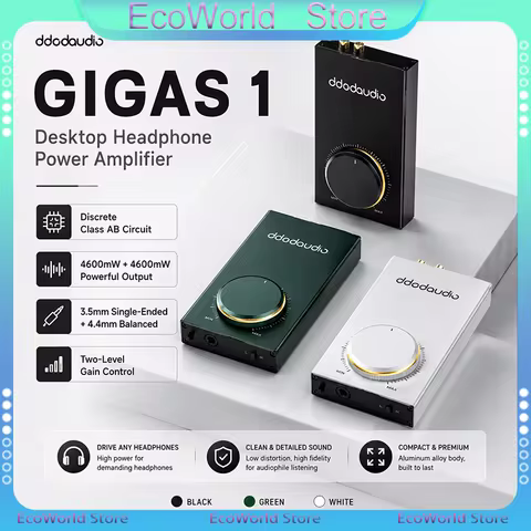 FiiO GIGAS1 Giant Series JT7 Desktop Headphone Amplifier Amp Type C 3.5mm 4.4mm RCA Interface Power