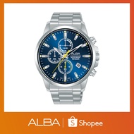 ALBA Philippines AM3911X1 Blue Dial Stainless Steel Men's Chronograph Watch 43mm