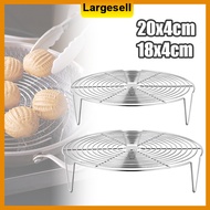 18/20cm Stainless Steel Steaming Pot Tray Rack Round Air Fryer Steamer Grid Stand