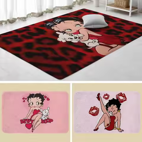 B-Betty-Cute-B-Boop-s Floor Mat Bathroom Absorbent Mat Simple Door Dirt-resistant Mat Home Kitchen M
