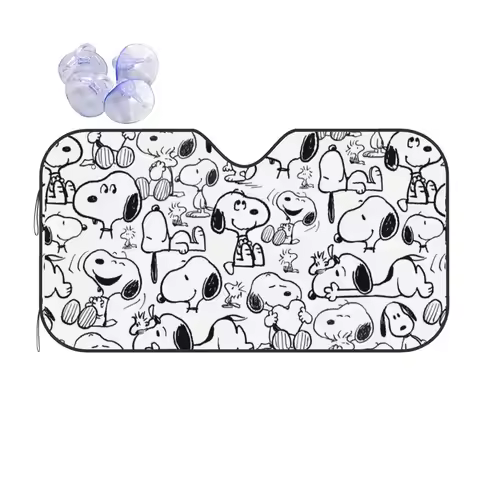 Snoopys Smile Giggle Laugh Pattern Sunshade Windscreen Awesome Car Front Windshield 76x140cm Car Sun