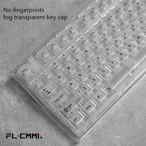 1 Set FL CMMK Fog Transparent Keycaps PC White Black Full Backlit Key Caps Cherry Profile Keycap For