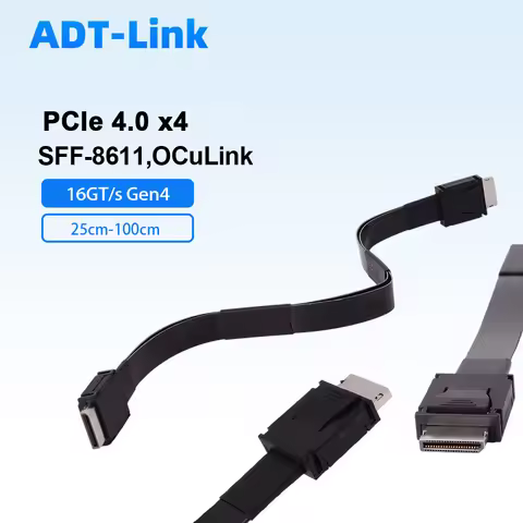 PCIe 4.0 x4 OCuLink Cable SFF-8611 Male to Male 16GT/s Gen4 SAS 4.0 24Gbps for eGPU Dock Gaming Lapt
