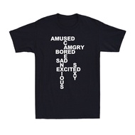 Mood Shirt Amused Scared Angry Bored Sad Anxious Excited Men'S T-Shirt