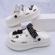 FENTINA Sandal Slop Wanita Sepatu Wedges Sol Tebal Sandal Baim Wedges Baim Wanita Anti-selip