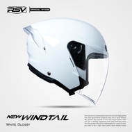 RSV HELM NEW WINDTAIL ALL WARNA POLOS HELM SNI DOT & ECE R22.05 - Helm Motor Half Face RSV Helmets