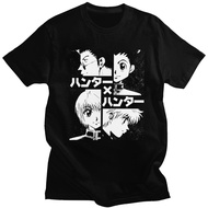 The Hunters Hunter X Hunter T Shirts Men's Cotton T-Shirt Killua Zoldyck Tshirt Short Sleeve Anime M