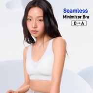 Janest Seamless Minimizer Bra Breathable Chest Binder Front Bra Pads V-Neck Line