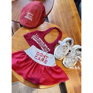 CE3 Set bộ bé gái Set áo cotton kèm chân váy Dont care cho bé gái