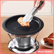 Moon Queen Korean Table BBQ Grill Tabletop Grill Barbecue Rack and Pan Set for Backpacker