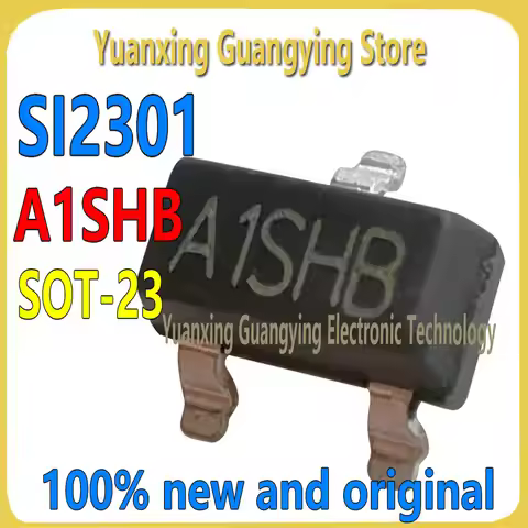 (50 Pieces) SI2301 SI230I A1SHB AISHB SOT-23 2.3A/20V P-channel MOSFET Field Effect Tube 100% Brand 