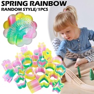 Colorful Spring Rainbow Plastic Butterfly Heart Spring Toy Shape Random J3V2