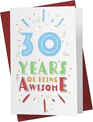 30th Birthday Card for Him Her - 30th Anniversary Card for Dad Mom - 30 Years Old Birthday Card for 