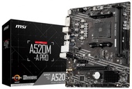 MSI (AM4) MAINBOARD A520M-A PRO Supports AMD Ryzen™ 5000 &amp; 3000 Series desktop processors and AMD Ryzen