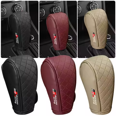 Leather Non-slip Wear-resistant Car Shift Handle Cover Car Styling for Toyota Rav4 Auris Yaris Camry