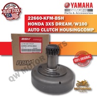 100% ORIGINAL BSH EX5 DREAM WAVE100 AUTO CLUTCH HOUSING SET 22660-KFM-BSH