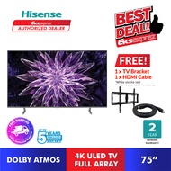 [F.ship + GIFT] Hisense 4K ULED TV U6K VIDAA Series (75") 75U6K . Smart TV with Full Array Local Dimming , Dolby Atmos