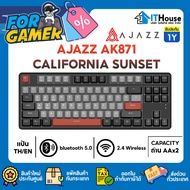 Ajazz AK871 California Sunset Wireless Hotswappable Gaming Keyboard (2.4+BT) TKL Mechanical 1 Year