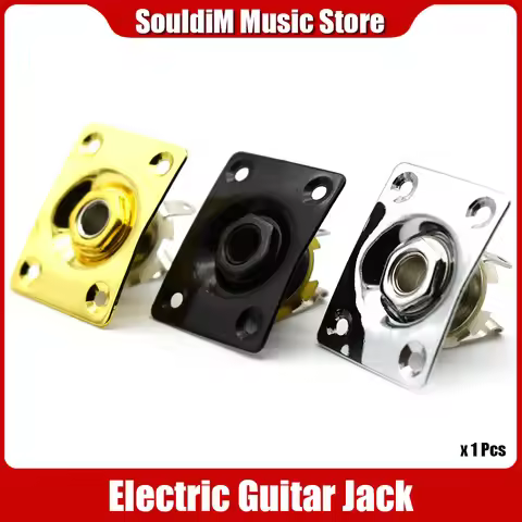 Rectangle Style Jack Plate Guitar Bass Jack 1/4 Output Input jack socket For Electric Guitar Accesso