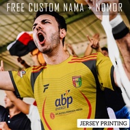 Ps Mitra Kukar Tenggarong Club Strip Football Jersey T-Shirt Custom Name and Back Number - 297