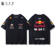 RedBullF1 Red Bull Racing Team Max Verstappen Fan Pure Cotton Short Sleeve T-Shirt ผ้าฝ้ายแท้แขนสั้น
